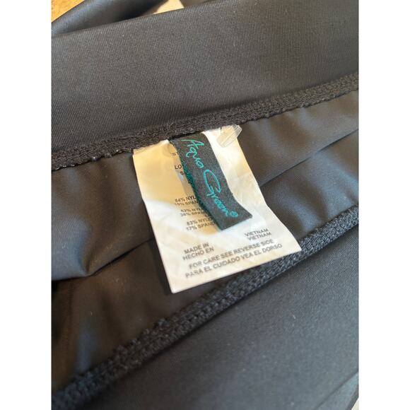 Aqua Green Womens Black Large Swim Skirt Bottom Beach Pool Resort Vacation - Picture 4 of 4